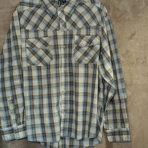 Joe Boxer Blue and White Plaid Shirt